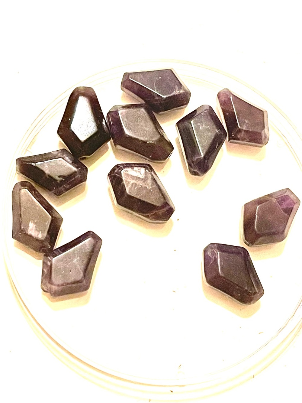 Diamond shaped Amethyst Beads